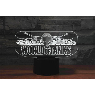 World Tank 3D Light Colorful Touch LED Visual light