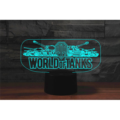 World Tank 3D Light Colorful Touch LED Visual light