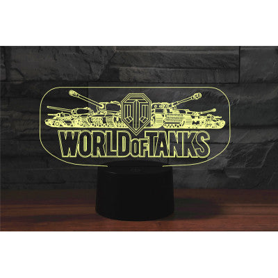 World Tank 3D Light Colorful Touch LED Visual light